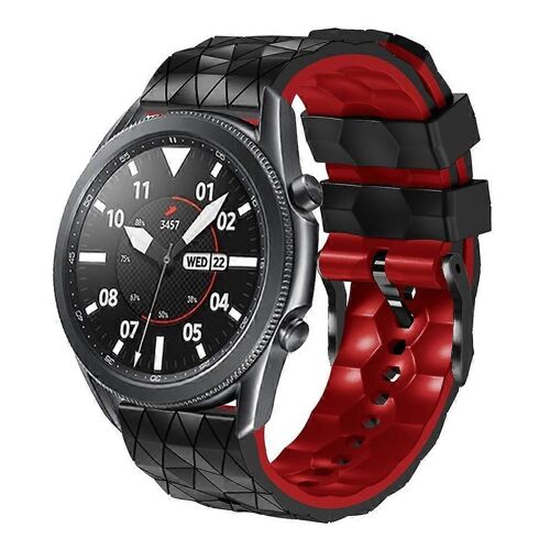 Pour Ticwatch Pro 3 22mm Motif Football Bracelet En Silicone Bicolore