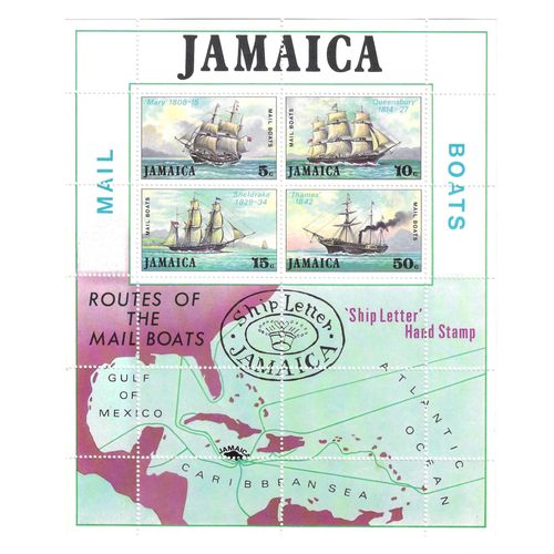 Jamaica - Jamaïque - Bloc Feuillet Routes Of The Mail Boats