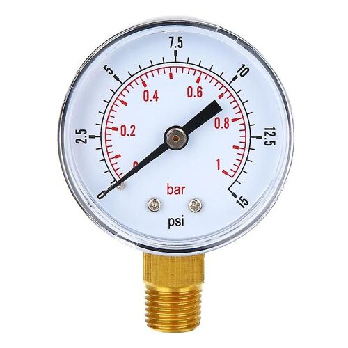 Mini Manomètre Basse Pression 1/4 « Npt Jauge De Montage Inférieur Pour Le Mazout Ou L'eau