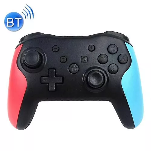 Ns009 Manette De Jeu Bluetooth Sans Fil 6-Axis Vibration Burst Pour Switch Pro (Noir Bleu Rouge)
