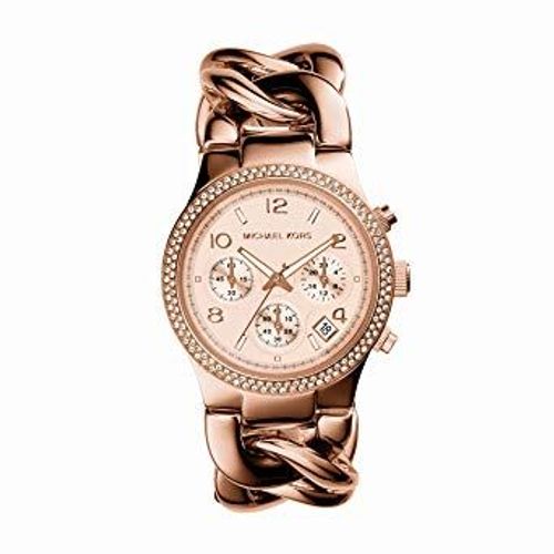 Michael Kors Mk3247 Chronograph Rose Dial Rose Gold Ion-Plated Ladies Watch