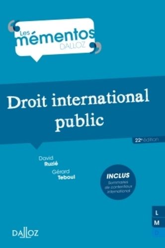 Droit International Public - Memento Dalloz 22e Édition