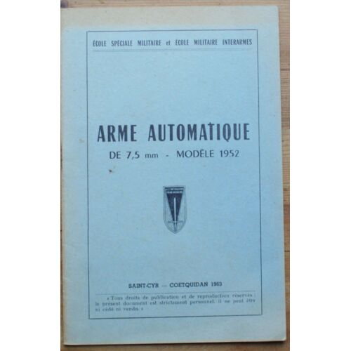 Arme Automatique De 7,5 Mm - Modèle 1952