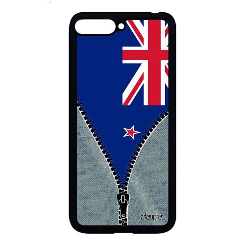 Coque Silicone Pour Huawei Y6 2018 Drapeau Nouvelle Zelande Neo Zelandais Basket
