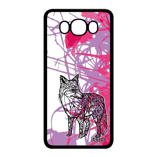 Coque J7 2016 Silicone Renard Rigide Garcon Feuilles Dessin Fleur Samsung Galaxy J7 2016