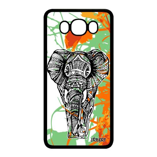 Coque Samsung J7 2016 Silicone Elephant D'asie Savane Etui Azteque Zen De Samsung Galaxy J7 2016