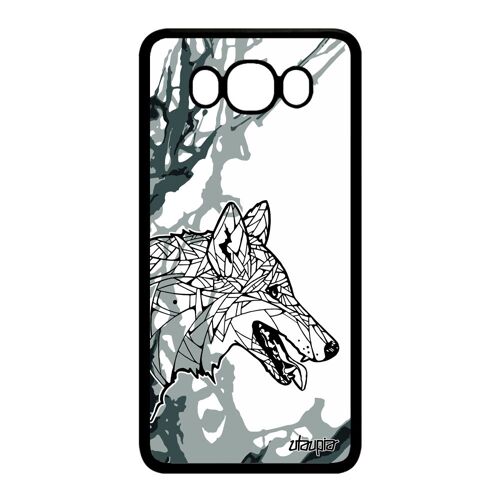 Coque Loup Silicone Samsung J7 2016 Personnalisé Souple Art Antichoc Gris Samsung Galaxy J7 2016