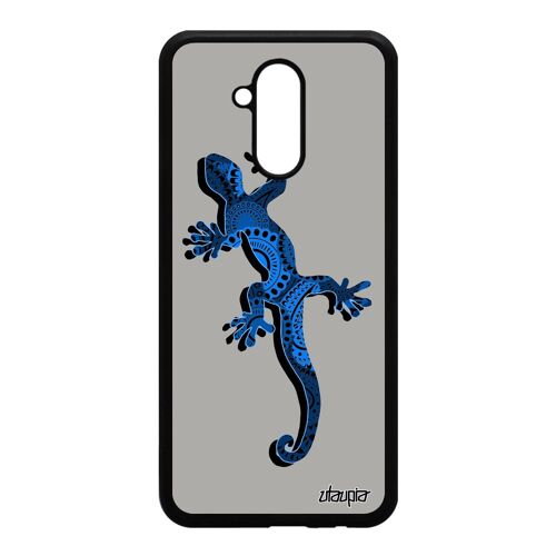 Coque Huawei Mate 20 lite silicone salamandre Bleu ethnique animal boheme tribal