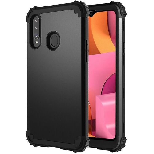 Pour Samsung Galaxy A21 (US) PC + Silicone Three-piece Shockproof Protection Case