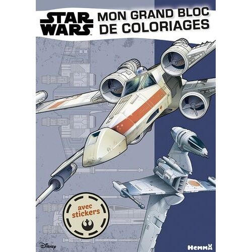 Mon Grand Bloc De Coloriages Avec Stickers Star Wars