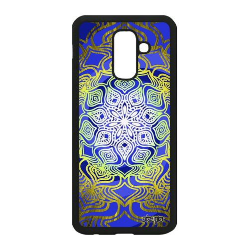 Coque Samsung A6 Plus 2018 Silicone Mandala Indien Anti Stress Jaune Zen Samsung Galaxy A6 Plus 2018