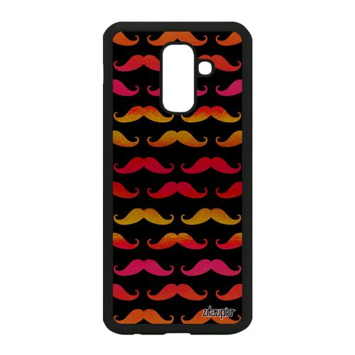 Coque Galaxy A6 Plus 2018 Silicone Moustache 4g Imprime Rouge Noir Image Samsung Galaxy A6 Plus 2018