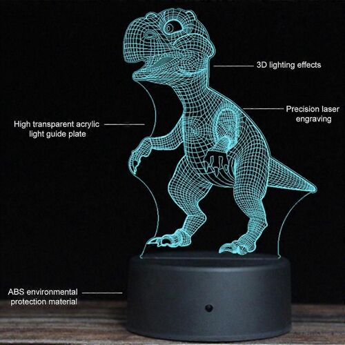 Fissure Base Instrument De Musique Série Créative 3d Colorée Led Veilleuse Décorative, Version Télécommande