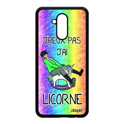 Coque humour j'peux pas j'ai licorne Huawei Mate 20 lite silicone humour 4G Vert