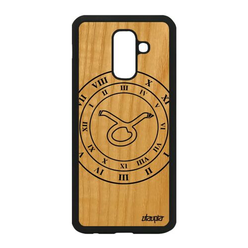 Coque Bois Pour Samsung A6 Plus 2018 Silicone Signe Astrologique Taureau Samsung Galaxy A6 Plus 2018