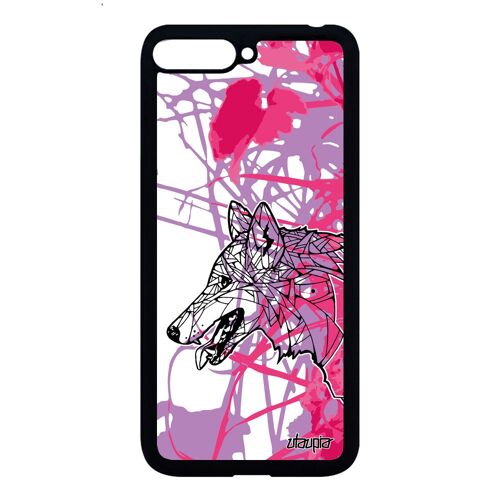 Coque Huawei Y6 2018 Silicone Loup Souple Fleur Nature Azteque De Made In France