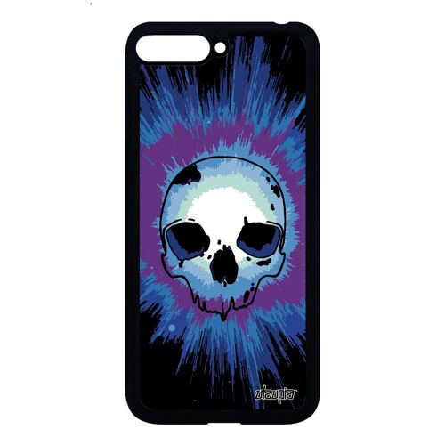 Coque tete de mort pour Y6 2018 silicone explosion pirate housse Bleu 4G Huawei Y6 2018