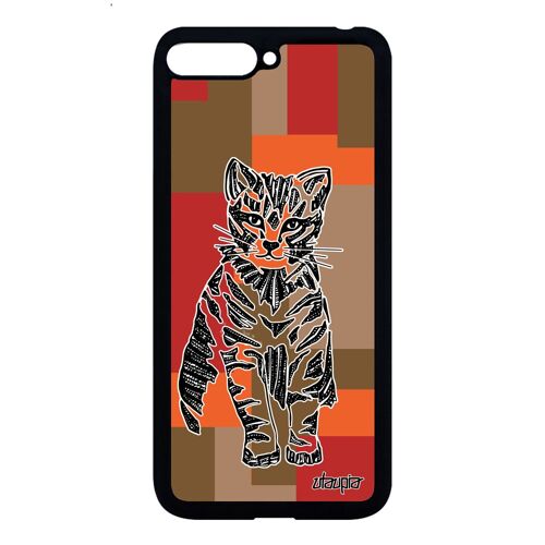 Coque Huawei Y6 2018 Silicone Chat Cadeau De Noel Mignon Ethnique Dessin 4g Cube