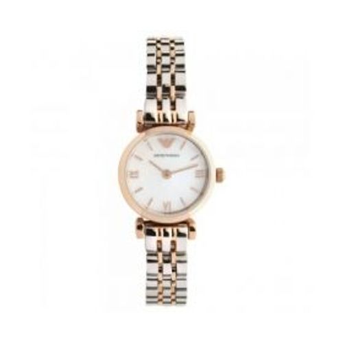 Emporio Armani Ar1689 Ladies Rose Gold & Stainless Steel Watch