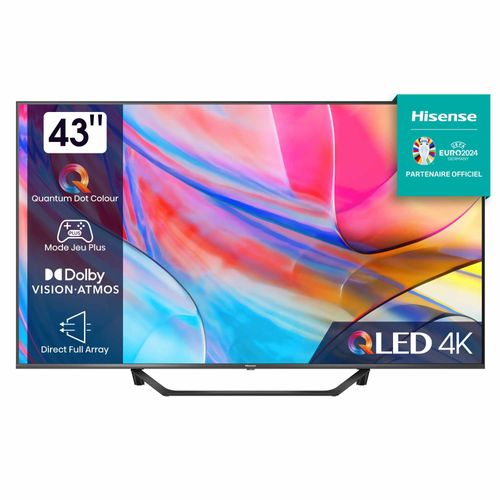 TV QLED Hisense 43A7KQ 43" (108 cm) 4K UHD Smart TV Gris
