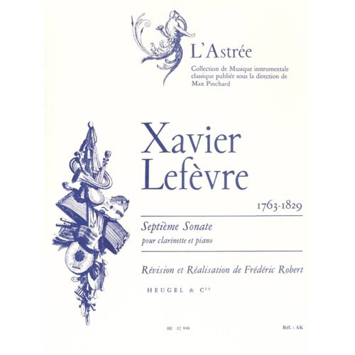 Lefevre : Sonate 7 G-Moll Clarinette Et Piano - Astree - Recueil Clarinette Et Piano 9790047329486 Alhe32948