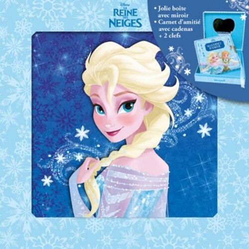 La Reine Des Neiges, Mon Coffret Secret - Une Jolie Boîte Avec Miroir Et Un Carnet D'amitié Avec Cadenas + 2 Clefs