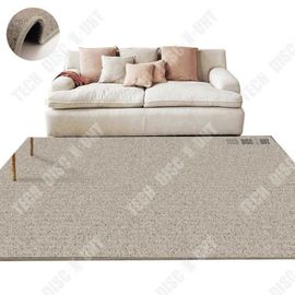 Td® Anneau Velours Tapis Salon Couleur Unie Table Basse Moderne Antidérapant Maison Tapis De Sol Épaissi Léger Luxe Chambre Tapis