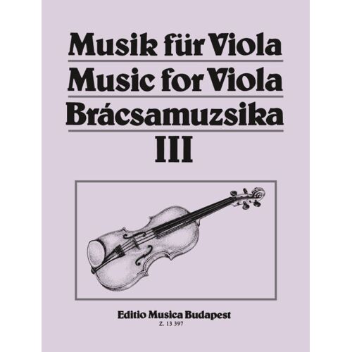 Gusztav Szeredi-Saupe : Music For Viola Iii - Musik Für Viola Iii - Recueil Alto Et Piano 9790080133972 Embz13397