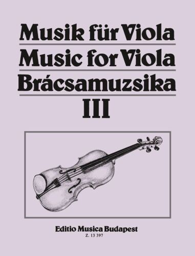 Gusztav Szeredi-Saupe : Music For Viola Iii - Musik Für Viola Iii - Recueil Alto Et Piano 9790080133972 Embz13397