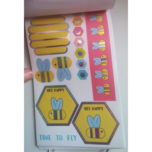 Bloc De 24 Feuilles D'autocollants "Oh Honey" Pour Scrapbooking, Carterie, Décorations...