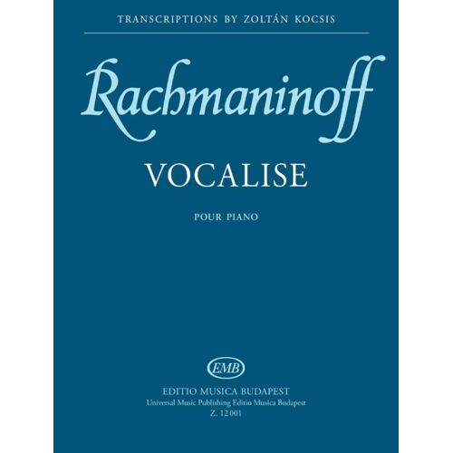 Sergei Rachmaninov : Vocalise Op. 34, No 14 - Recueil Piano 9790080120019 Embz12001