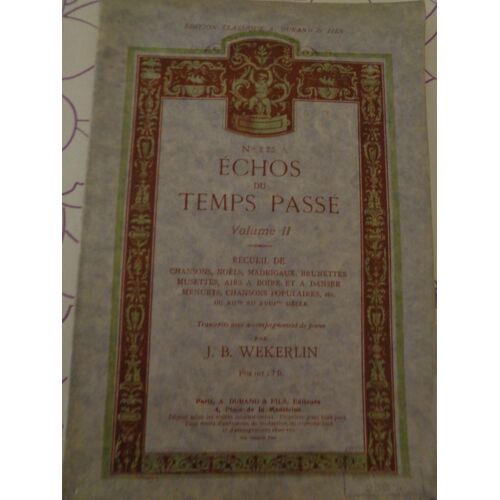 Echos Du Temps Passé Volume 2