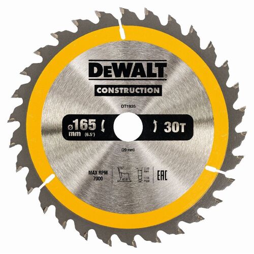 DeWALT Lame de scie circulaire, 165/20 mm, 30 dents - DT1935-QZ