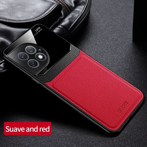 Coque pour Oneplus Ace 2 Pro,protection des yeux,dermograin,coque rigide-Rouge