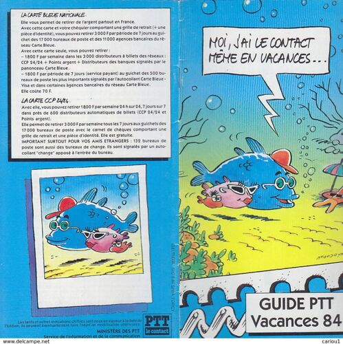 Mandrika Guide Ptt Vacances 84 1984 Publicite