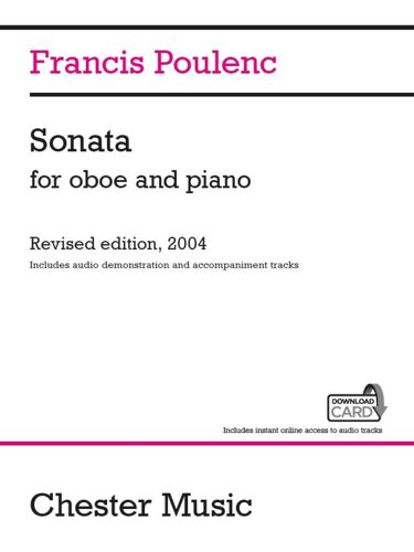 Francis Poulenc : Sonata For Oboe And Piano - Recueil Avec Support(S) En Ligne Hautbois Et Piano Musch83567 9781783059522