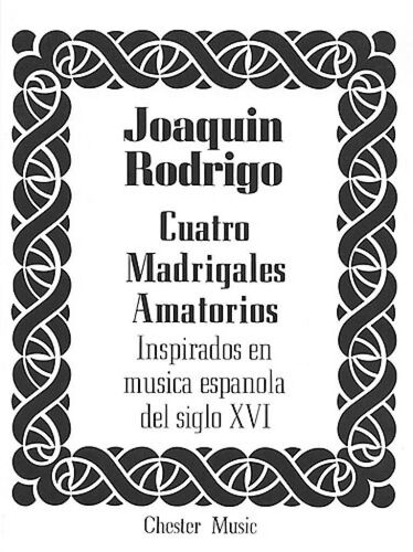 Joaquín Rodrigo : 4 Madrigales Amatorios Spanish / English - Recueil Medium Voice And Piano Musch56531 9780711922419