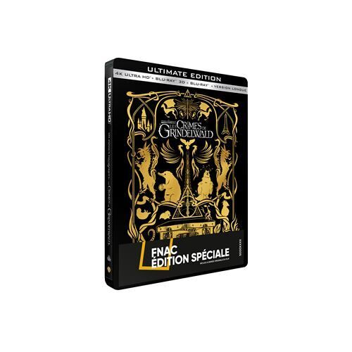 Les Animaux Fantastiques : Les Crimes De Grindelwald - Ultimate Edition - 4k Ultra Hd + Blu-Ray 3d + Blu-Ray + Blu-Ray Version Longue + Cd Bande Originale - Boîtier Steelbook® Limité - Édition Spéciale Fnac