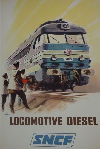 Affiche Locomotive Diesel Sncf