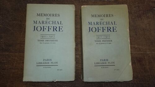 Mémoires Du Maréchal Joffre 1910-1917