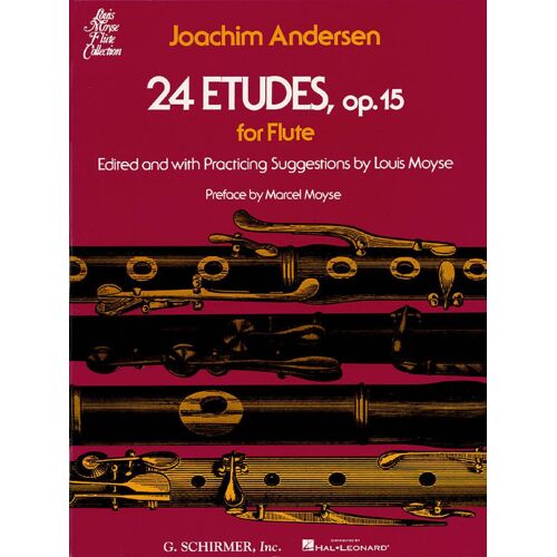 Joachim Andersen : 24 Etudes, Op. 15 - Recueil Flûte Traversière Hl50335090 9780793552665
