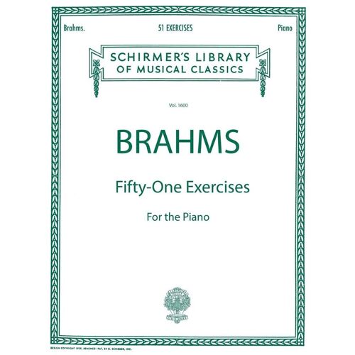 Johannes Brahms : 51 Exercises - Recueil Piano Hl50260430 9781458426659