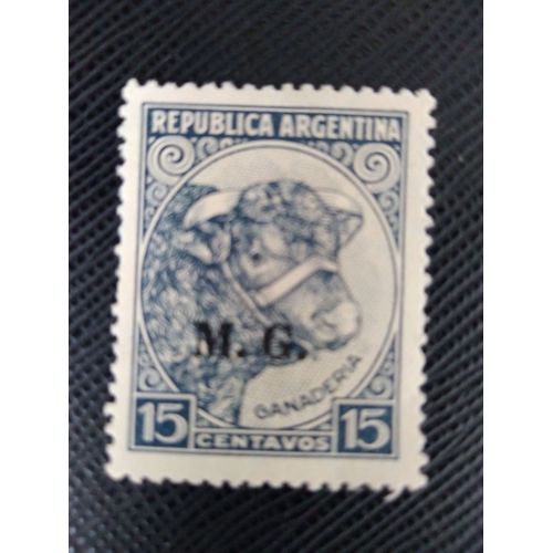 Timbre Argentine Yt S 281 Bovins (Bos Primigenius Taurus), Ovpt. 1936 ( 141207 )