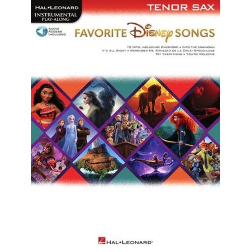 Favorite Disney Songs Instrumental Play-Along - Tenor Sax - Recueil Avec Support(S) En Ligne Saxophone Ténor Hl00369119 9781705142714