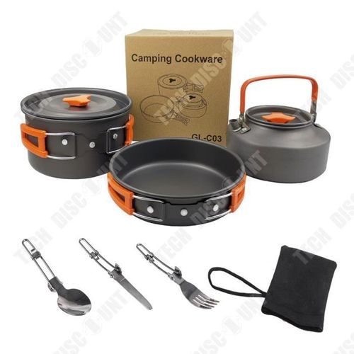 Td® Accessoire Camping, Ustensile De Cuisine De Camping En Plein Air Poêle Casserole Cuisine ,Ensemble D'ustensiles De Cuisine - Typ