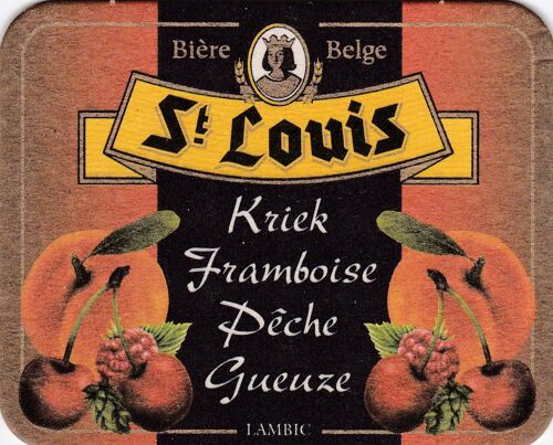 Sous-Bock De Bière Saint Louis Krick Framboise Pèche Gueyze