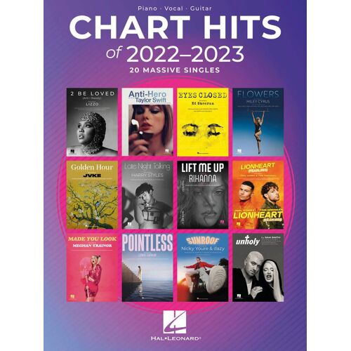 Chart Hits Of 2022-2023 (Pvg) - Recueil Piano, Voix Et Guitare Hl01170695 9781705189344