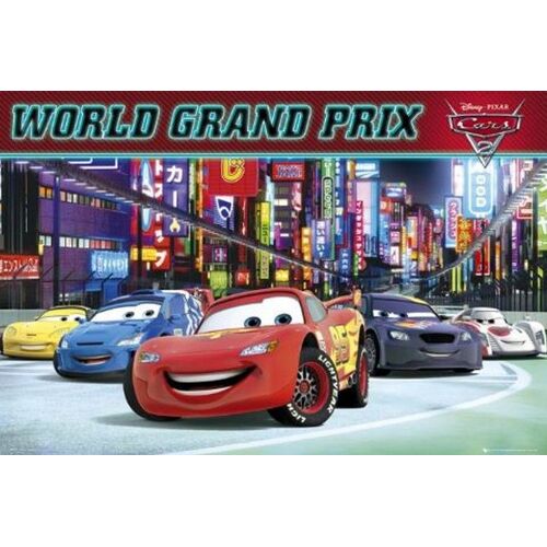 Cars 2 - World Grand Prix - 61x91,5cm - Affiche / Poster Envoi En Tube