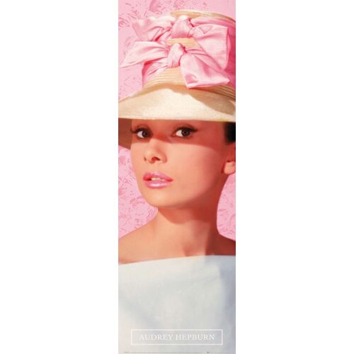 Audrey Hepburn - Pink Hat - 30,5x91,5cm - Affiche / Poster Envoi En Tube