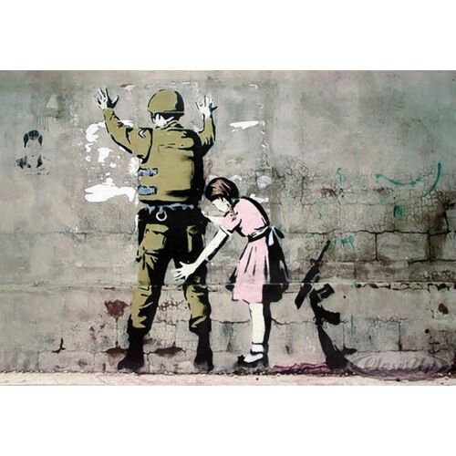 Banksy - Petite Fille Et Soldat - 59x42cm - Affiche / Poster Envoi En Tube
